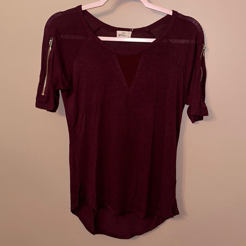 Maroon top